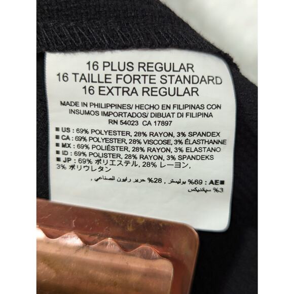 OLD NAVY! BLACK TEXTURED WEAVE WEIGHTY GORED SWING STYLE SKIRT! SZ 16 - Picture 6 of 8